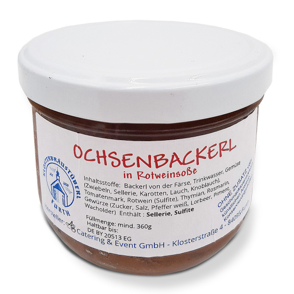 Ochsenbackerl in Rotweinsauce